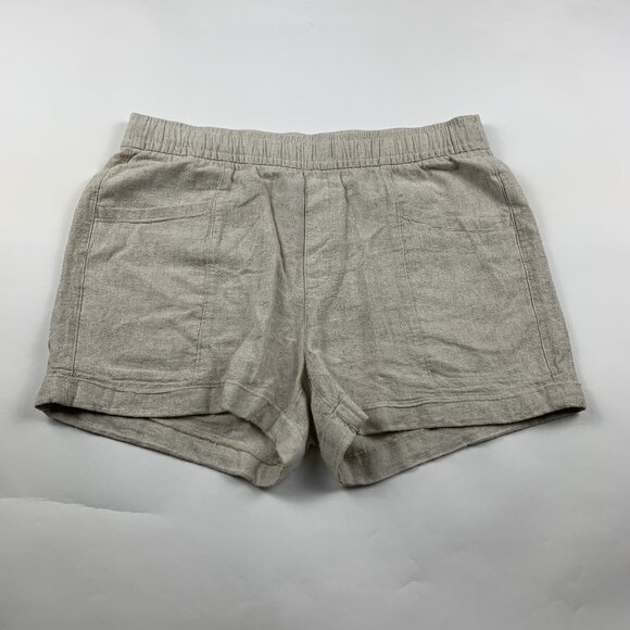 Old Navy Pants - Old Navy Flax Linen Blend High Rise Pull On Shorts M